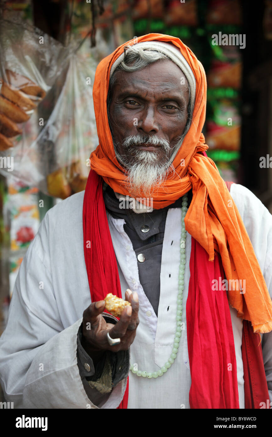 Il vecchio uomo in Bangladesh Asia Foto Stock