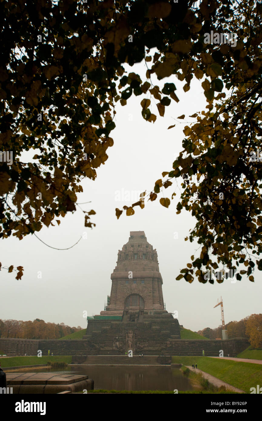 Monumento alla battaglia delle nazioni, Leipzig, in Sassonia, Germania, Europa Foto Stock