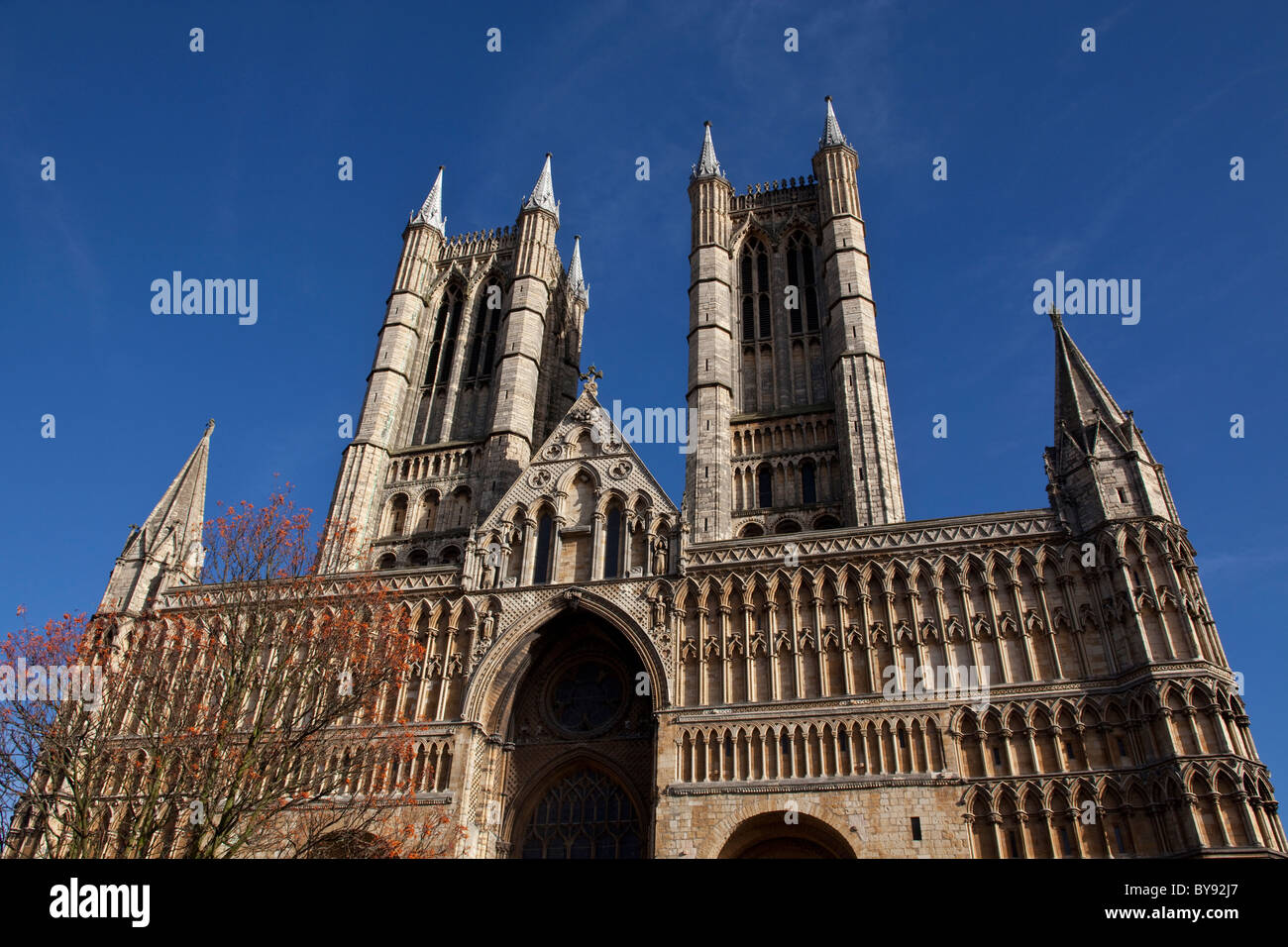Cattedrale di Lincoln, Lincolnshire, Regno Unito Foto Stock