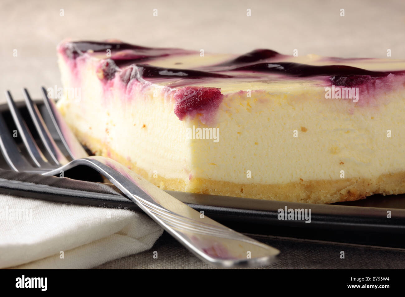 Cherry Cheesecake Foto Stock