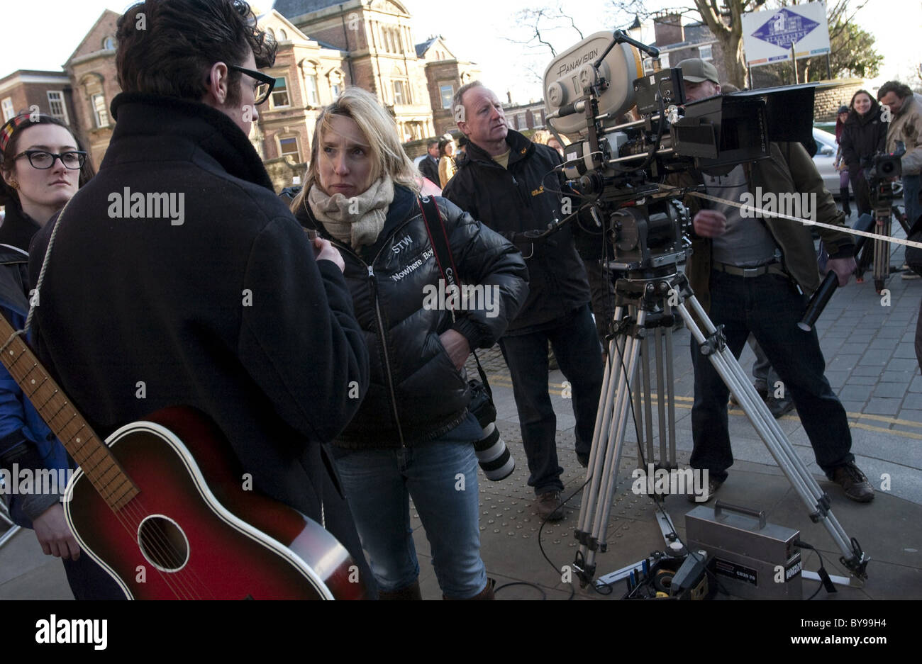 Nowhere Boy Anno : 2009 UK / Canada Direttore : Sam Taylor-Wood Aaron Johnson, Sam Taylor-Wood immagine di scatto Foto Stock