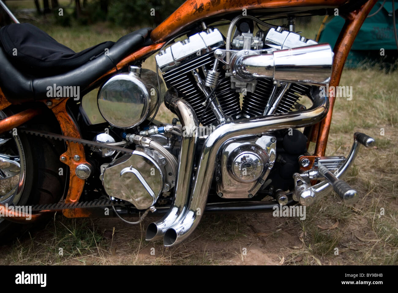 Harley Davidson il trinciapaglia Foto Stock