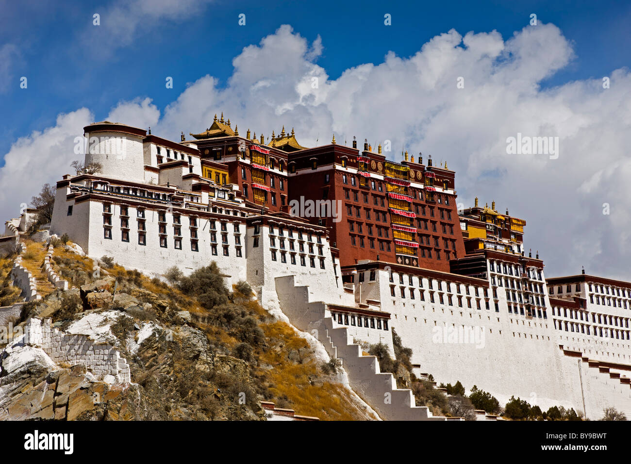 Il palazzo del Potala Lhasa il Tibet. JMH4589 Foto Stock