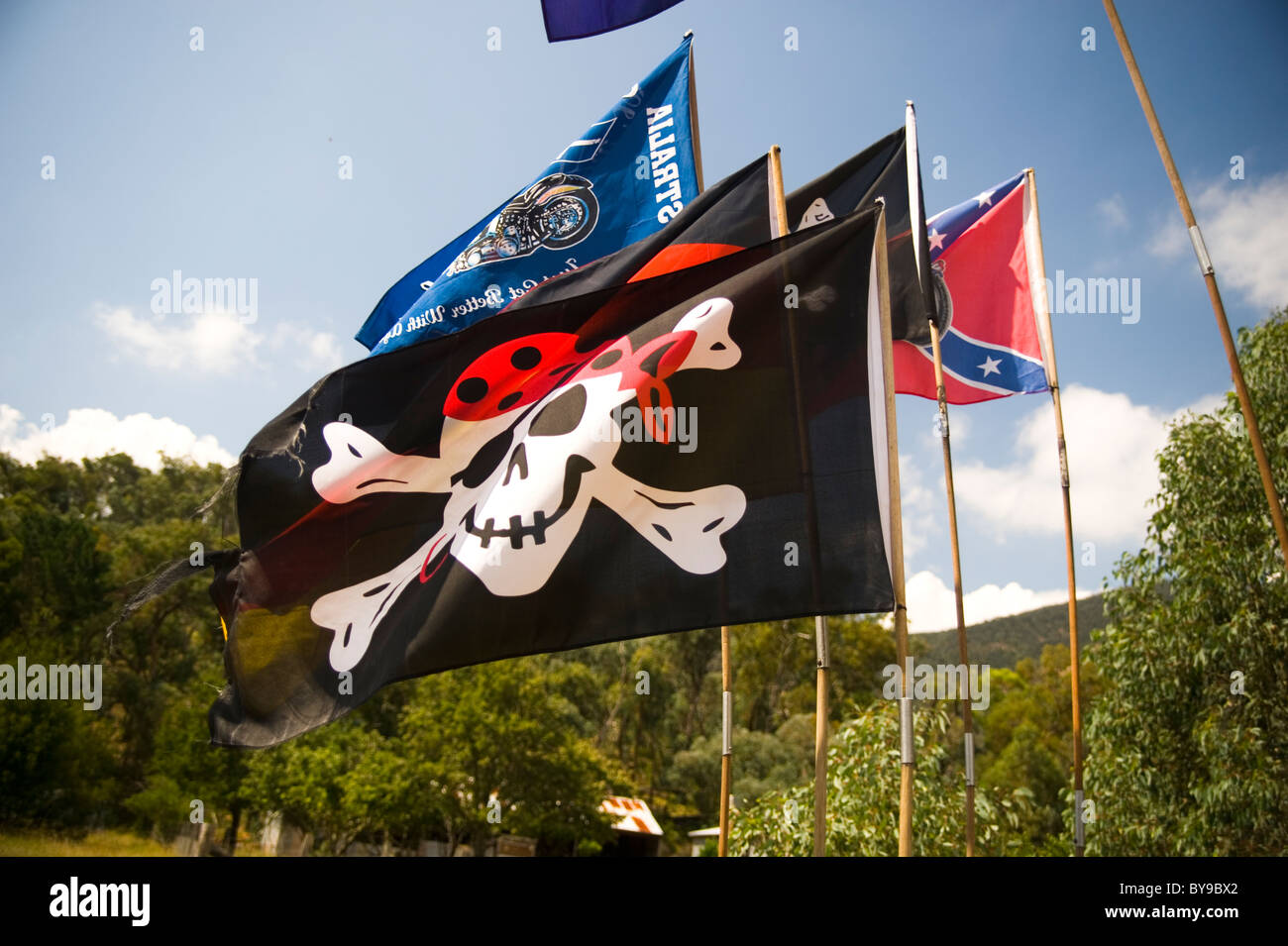 Bandiera pirata jolly roger Foto Stock