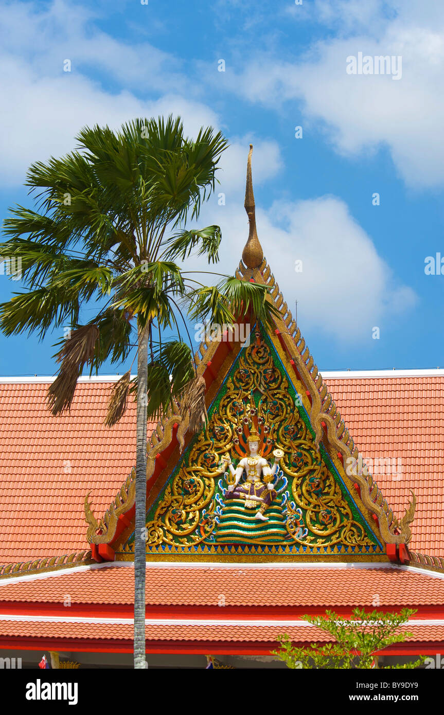 Il Wat Phra Tong tempio in Thalang, isola di Phuket, Thailandia, Asia Foto Stock