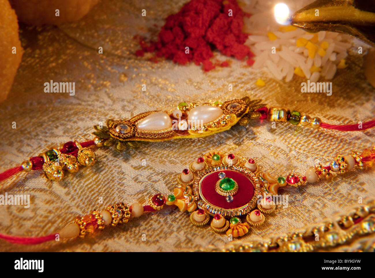 Close-up di Rakhis Foto Stock