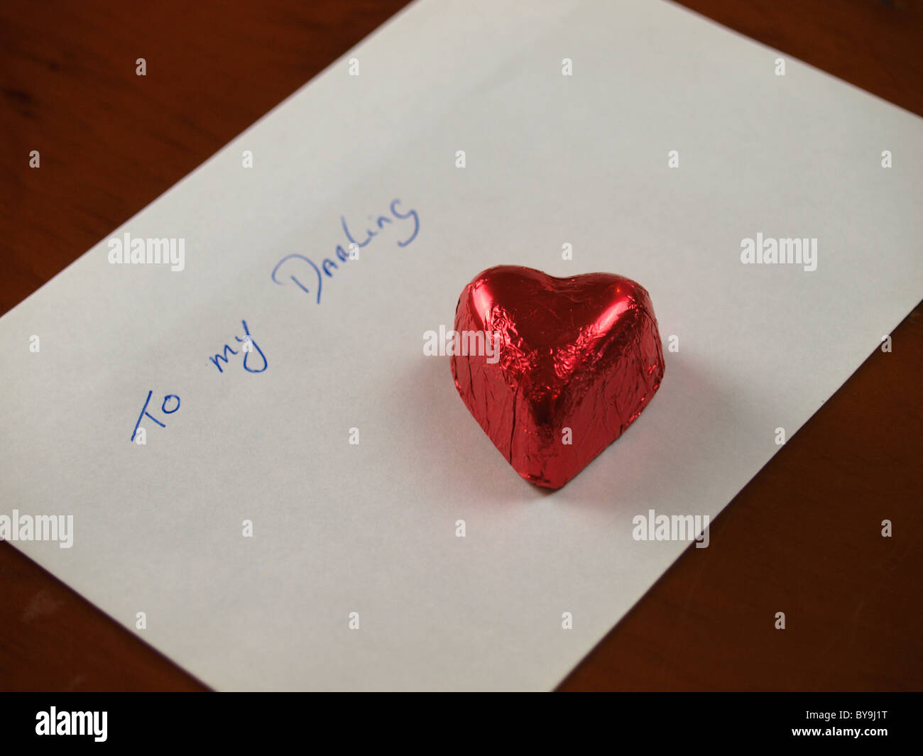 Lettera d'amore Foto Stock