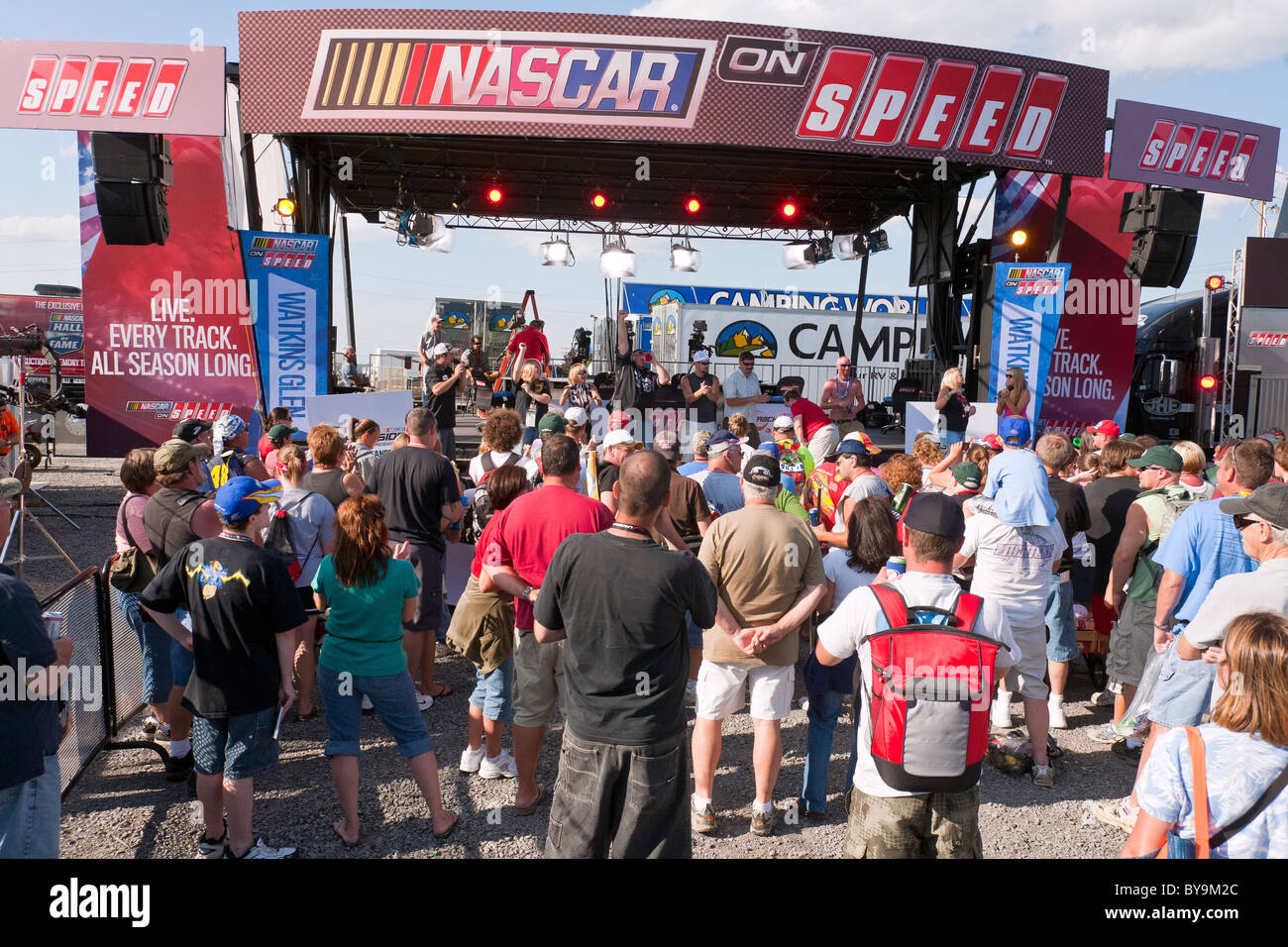 Appassionati di NASCAR. Foto Stock