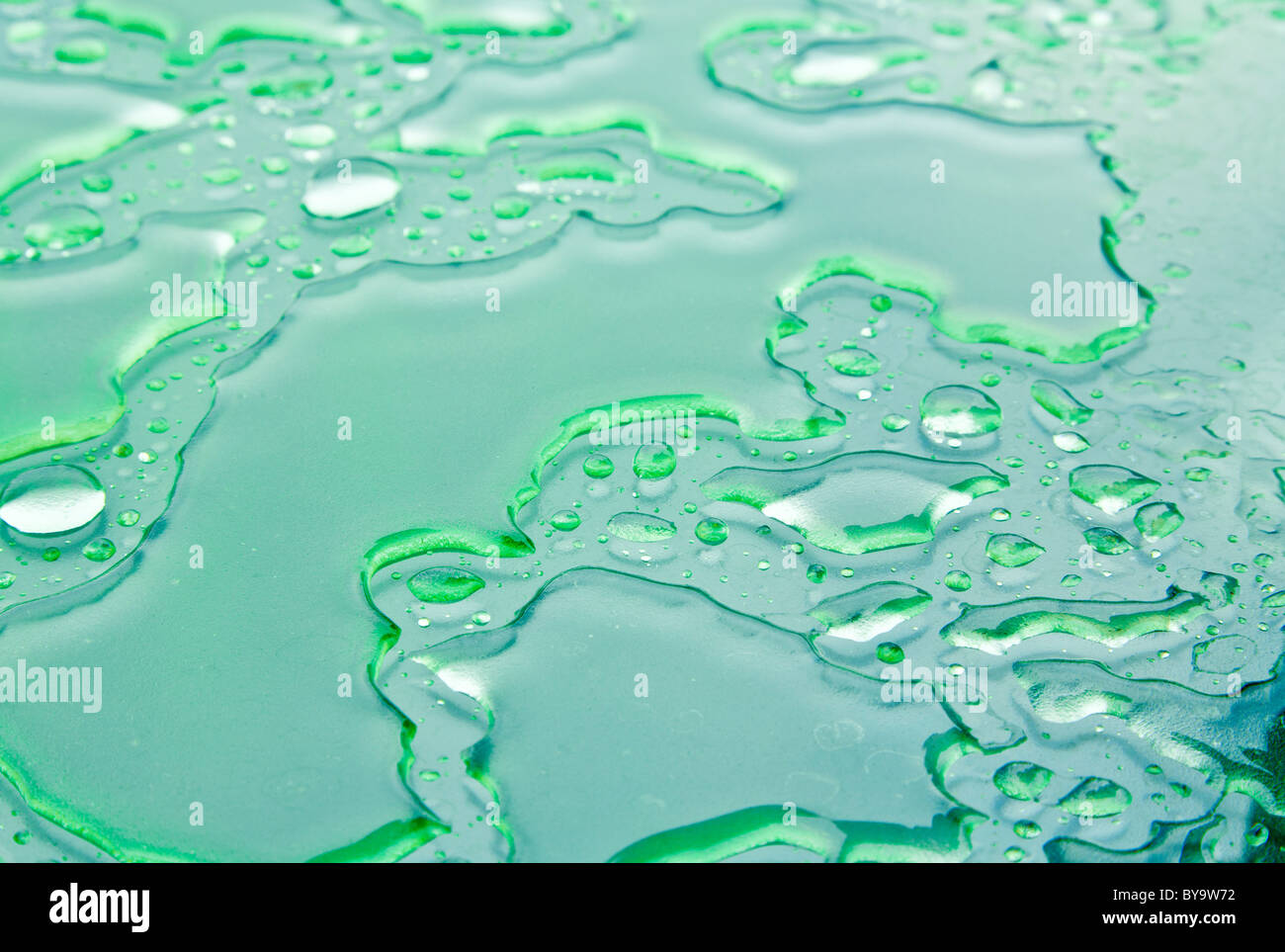 Acqua sul vetro Foto Stock