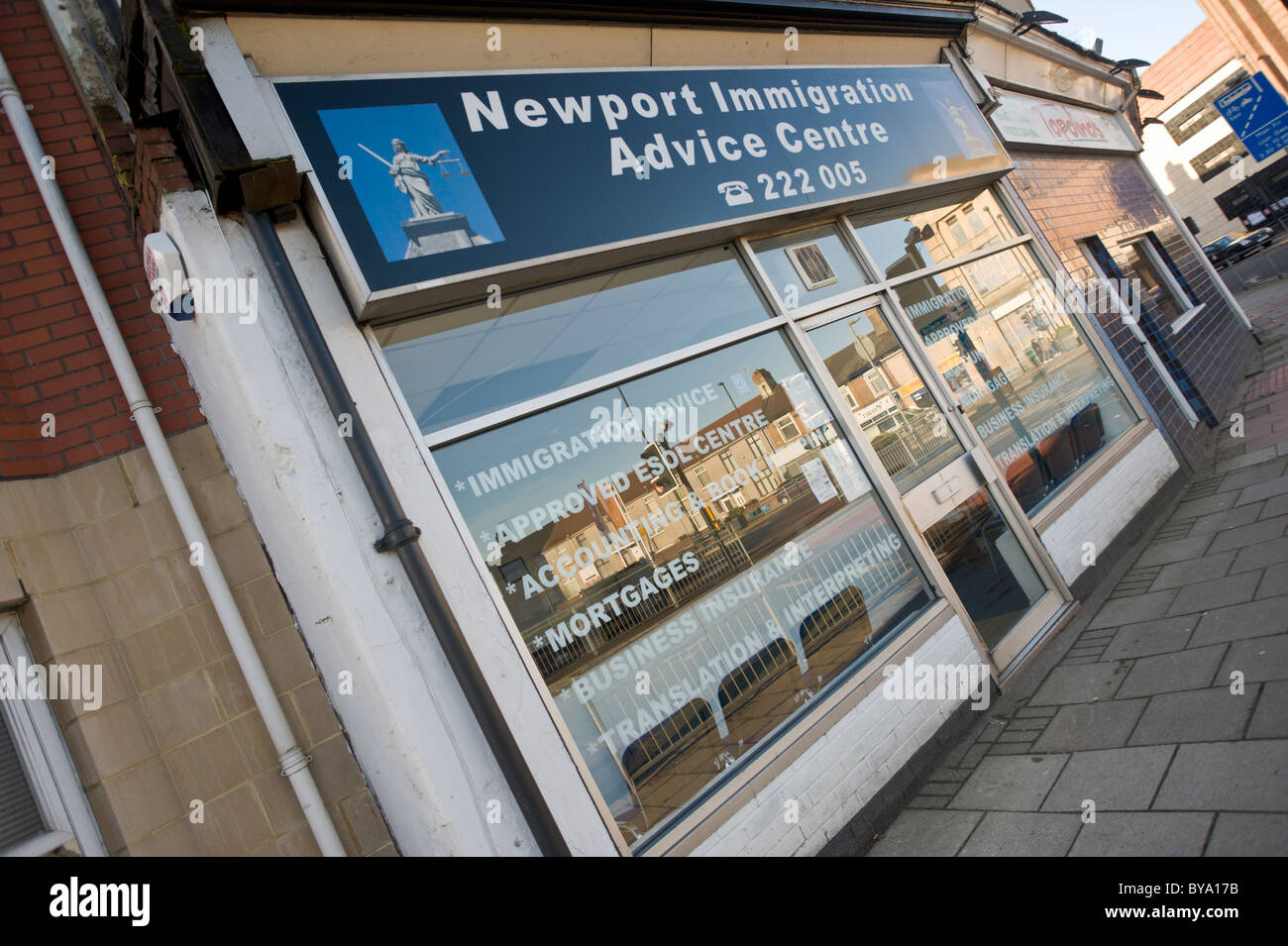 Esterno del Newport immigrazione Centro di Consulenza Newport South Wales UK Foto Stock