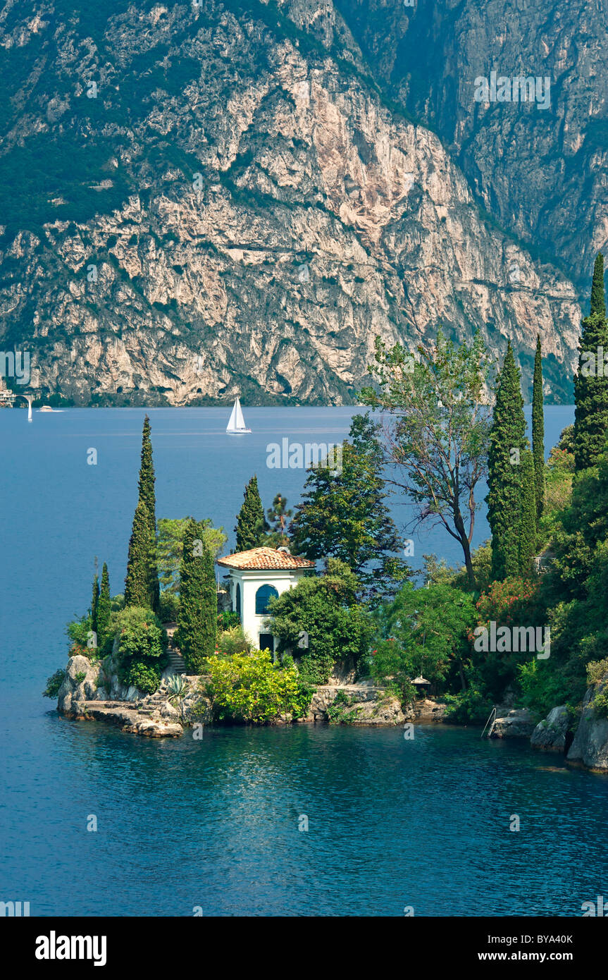 Villa sul Lago di Garda, Italia, Europa Foto Stock