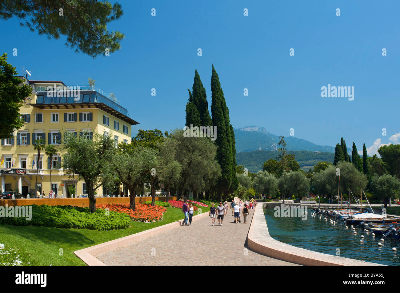 Riva del Garda Lago di Garda, Trentino, Italia, Europa Foto Stock