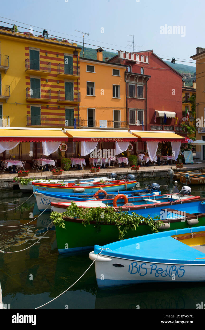 Castelletto di Brenzone sul Lago di Garda, Veneto, Italia, Europa Foto Stock