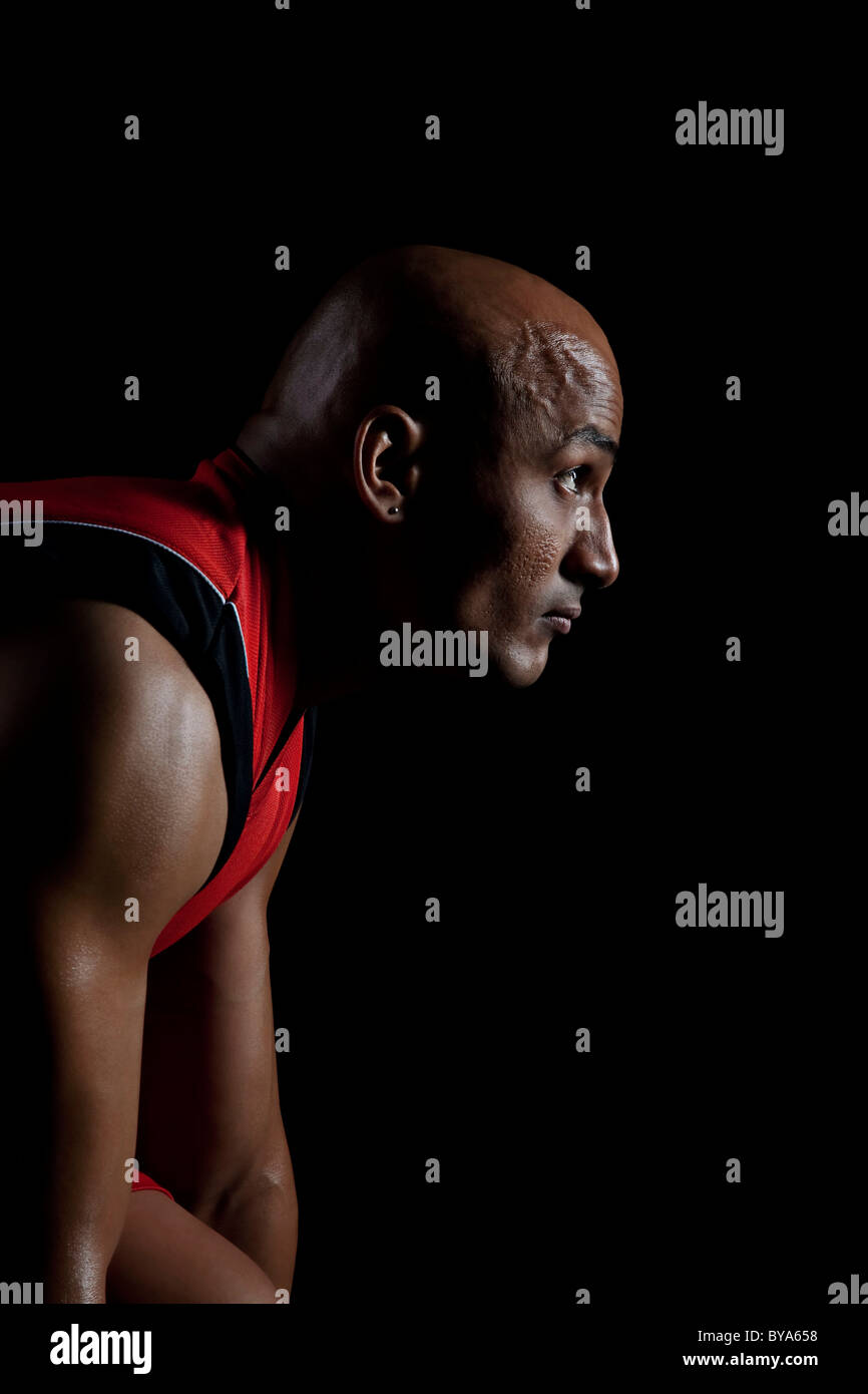 Ritratto di un atleta Foto Stock