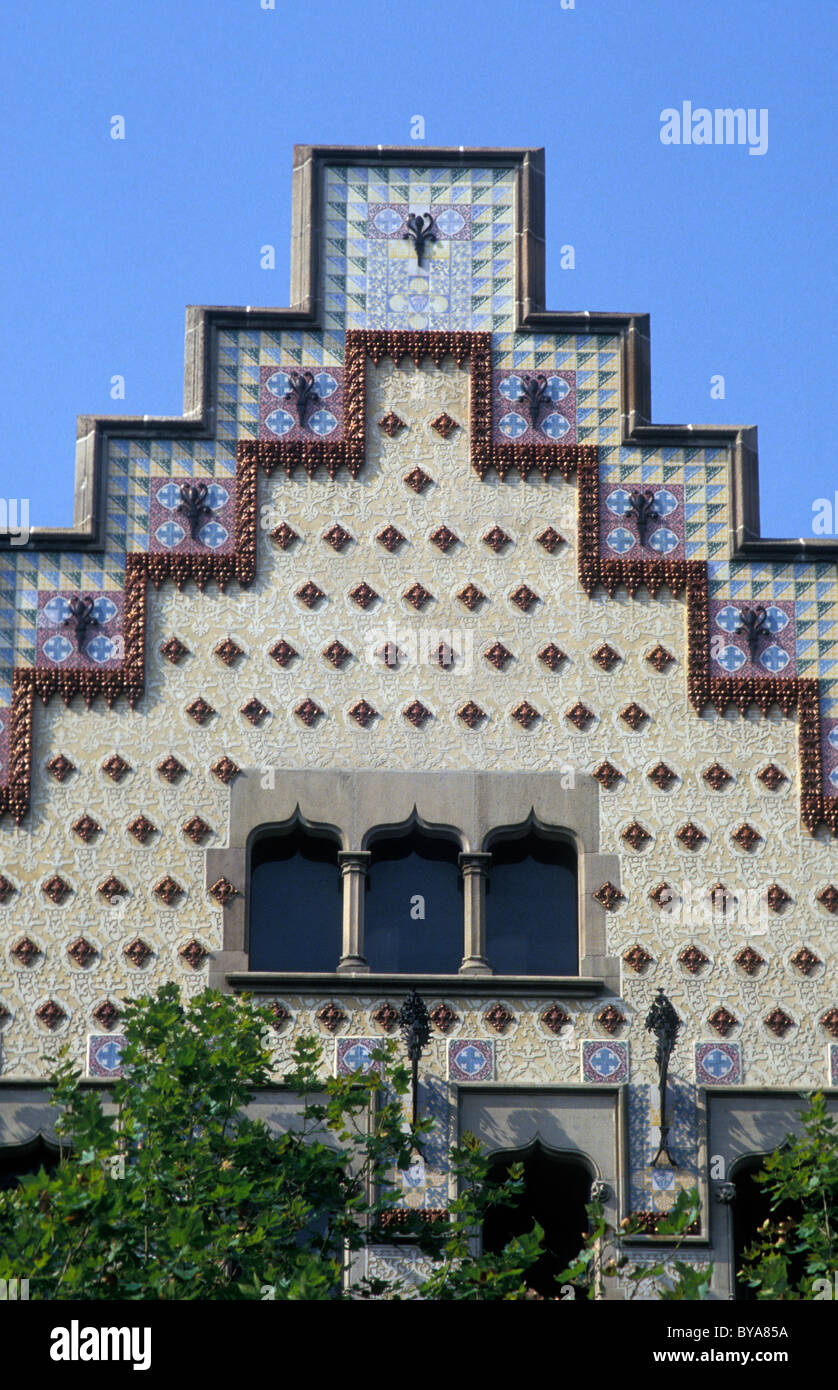 CASA AMATLLER, architetto Antoni Gaudi, Passeig de Gracia, Barcellona, in Catalogna, Spagna Foto Stock