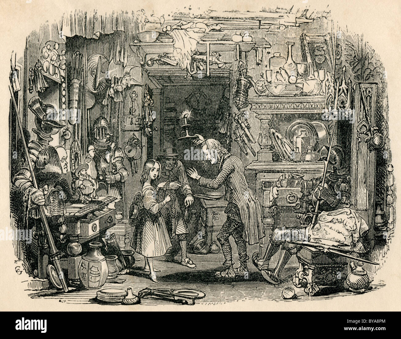 Il ritorno del minore. Dal vecchio negozio di curiosità da Charles Dickens. Foto Stock