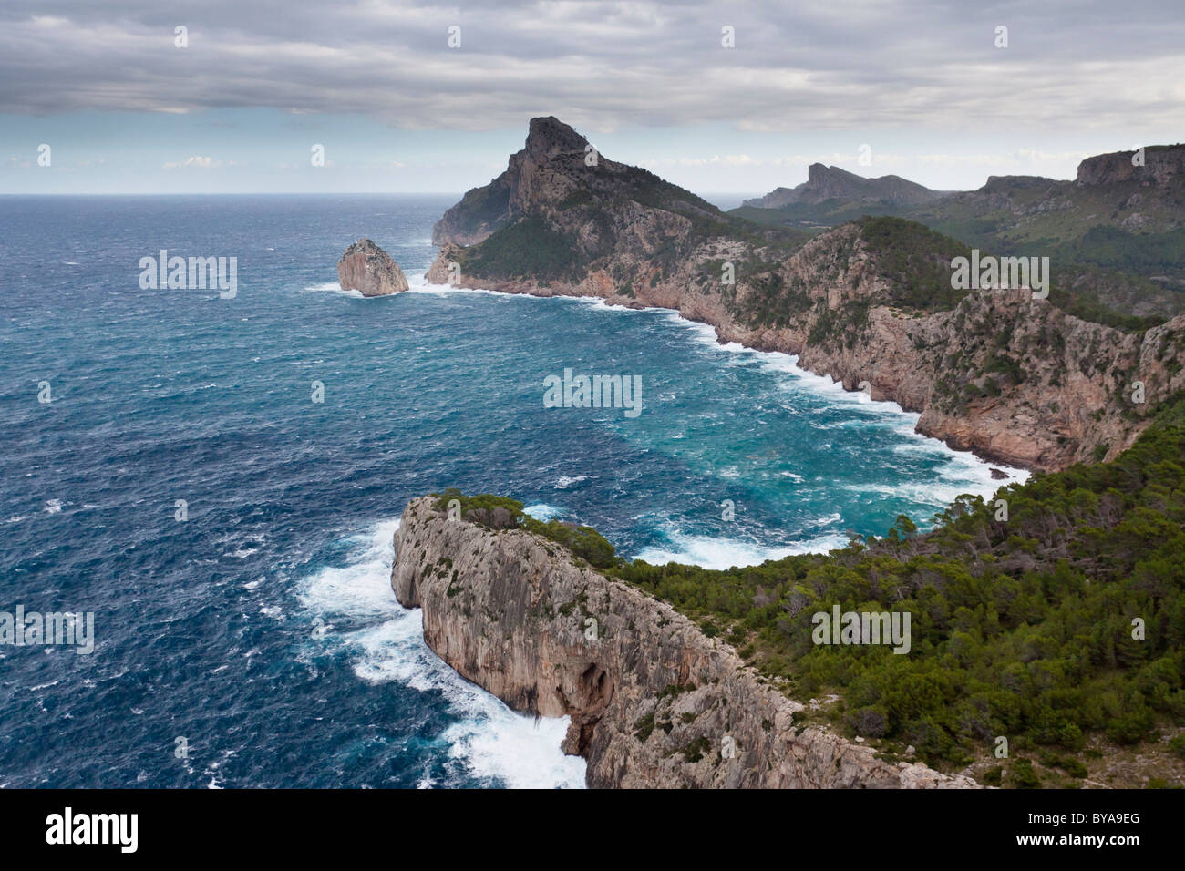 Cap de Formentor, il punto più settentrionale di Maiorca, isole Baleari, Spagna, Europa Foto Stock