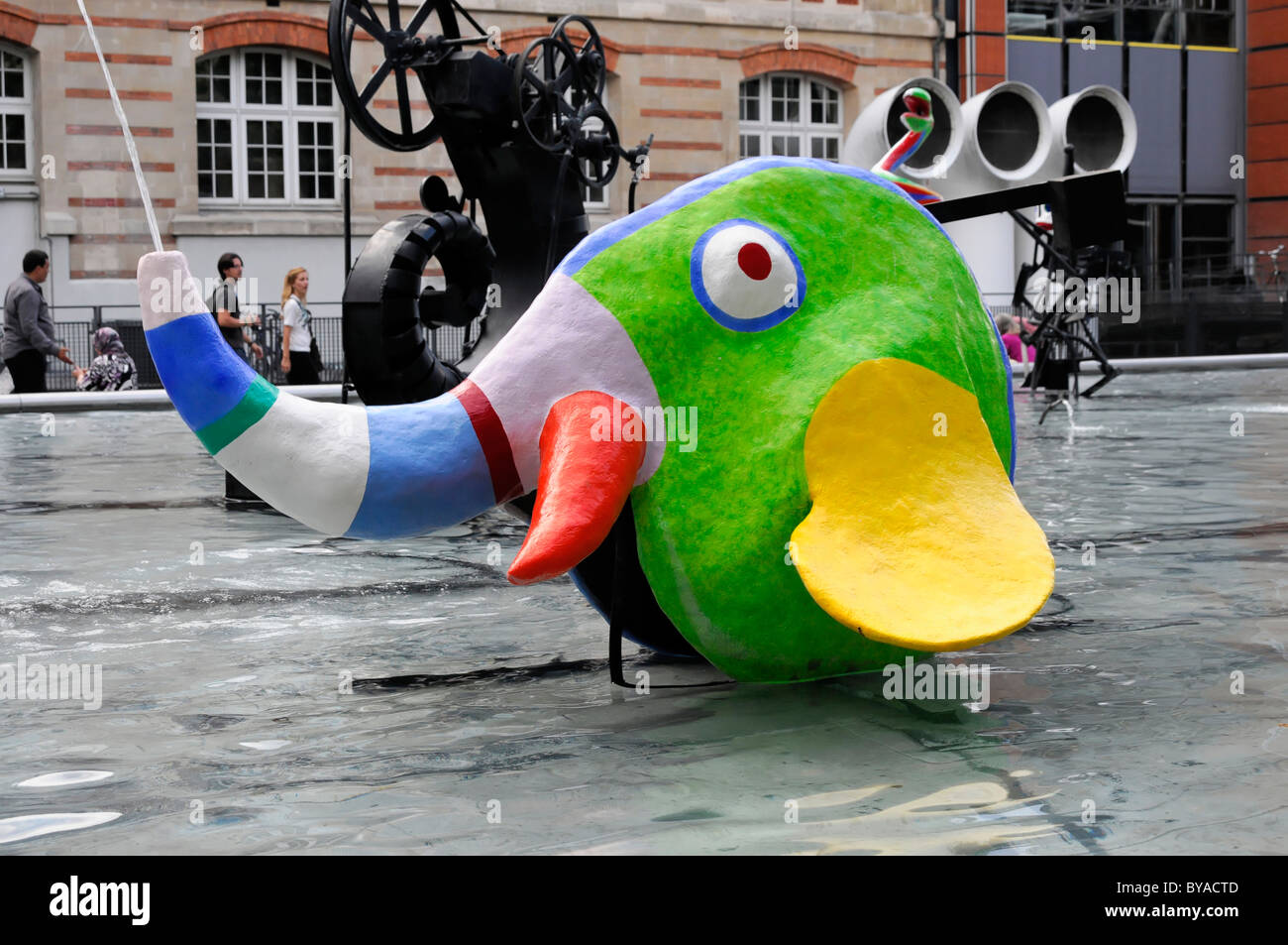 Dettaglio, Fontana Stravinsky, Centro Georges Pompidou di Parigi, Francia, Europa Foto Stock