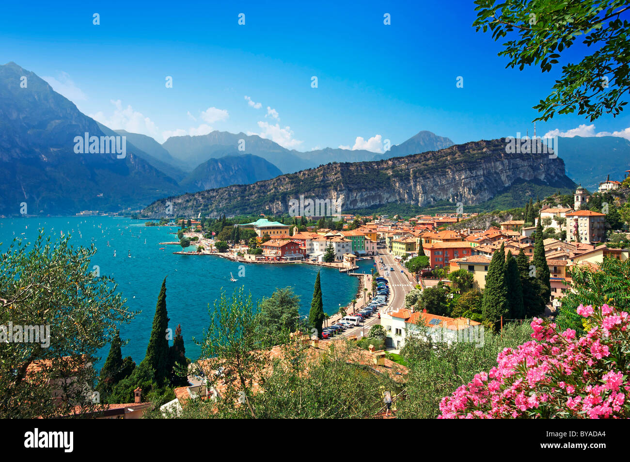 A Torbole sul lago di Garda, Trentino, Italia, Europa Foto Stock