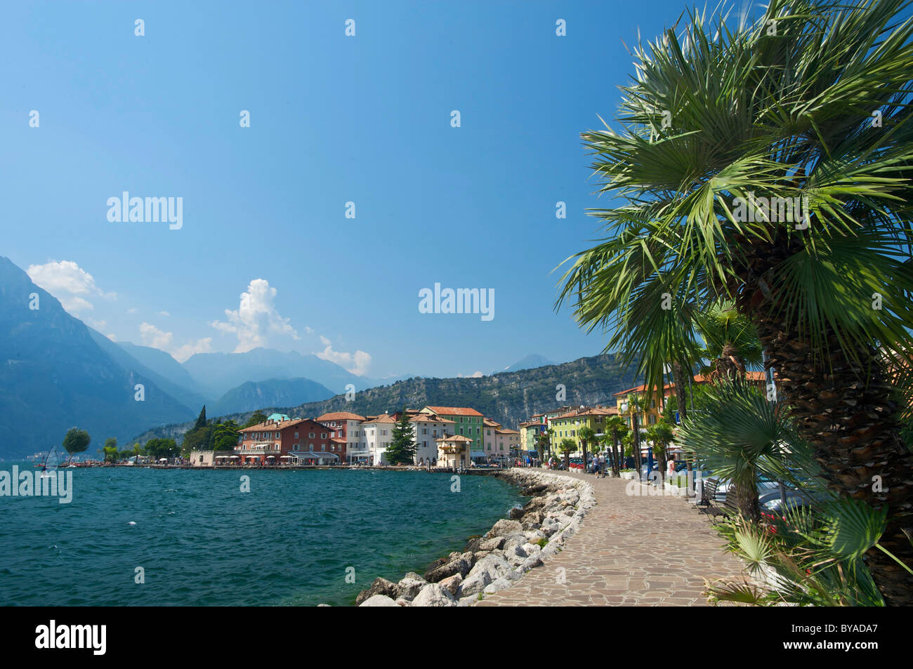 A Torbole sul lago di Garda, Trentino, Italia, Europa Foto Stock
