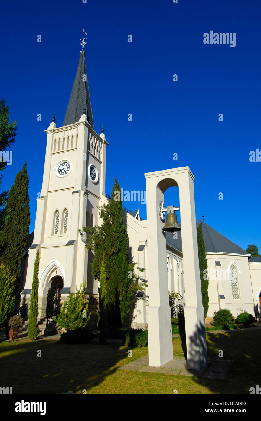 Protetto del patrimonio chiesa olandese riformata in stile neo-gotico, Calvinia, Sud Africa e Africa Foto Stock