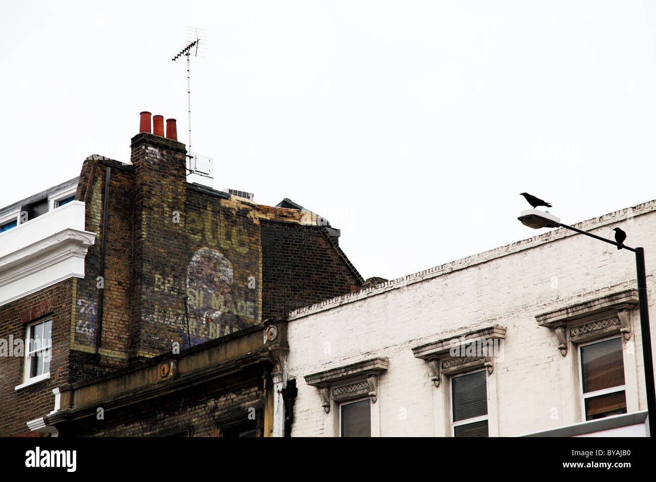 In alto di edifici in Old Street. Londra Foto Stock