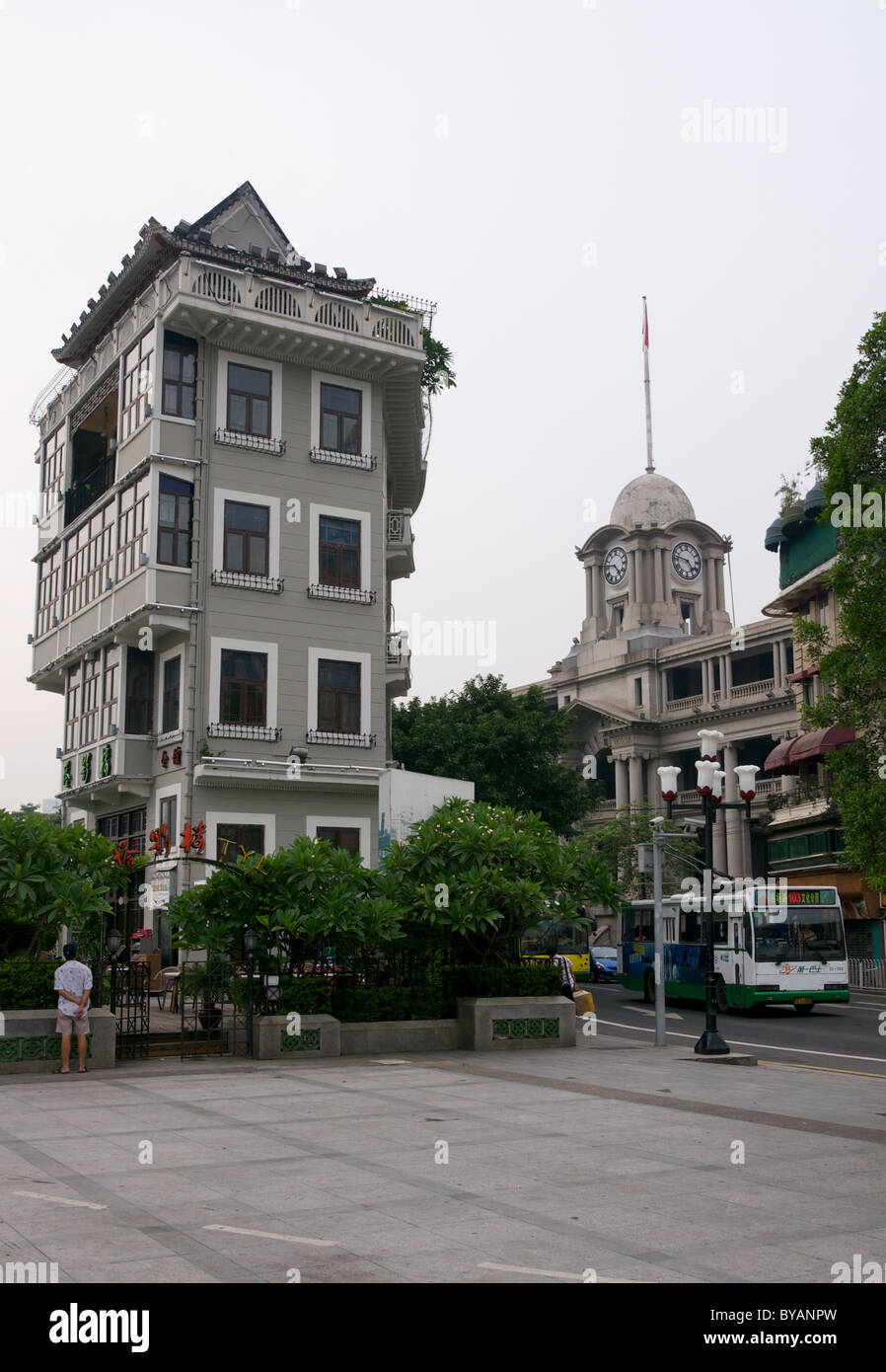 Il famoso vino Tayinglou House presso il Pearl-passeggiata sul fiume nel cuore di Guangzhou Foto Stock