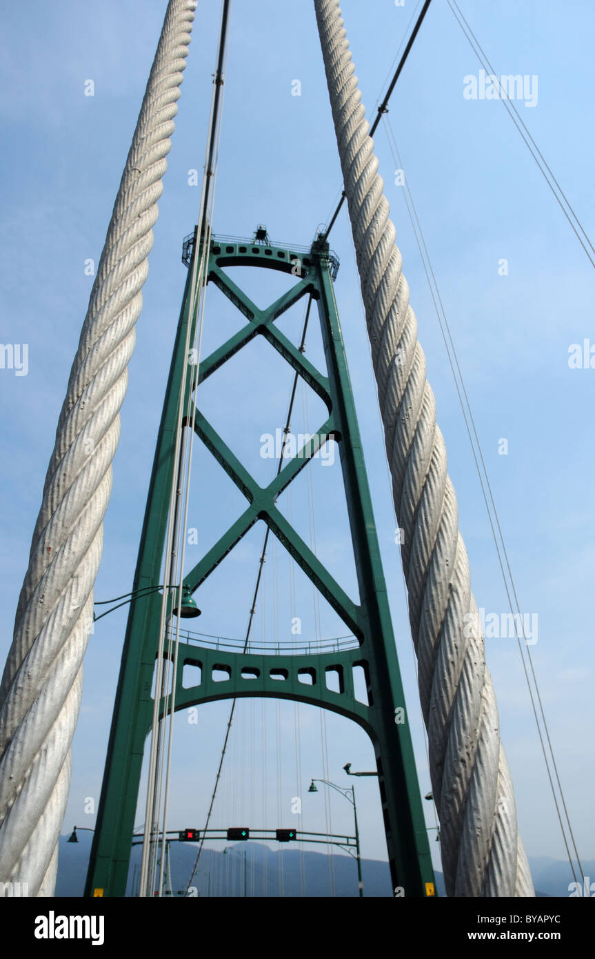 Il Ponte Lions Gate a Vancouver in Canada Foto Stock