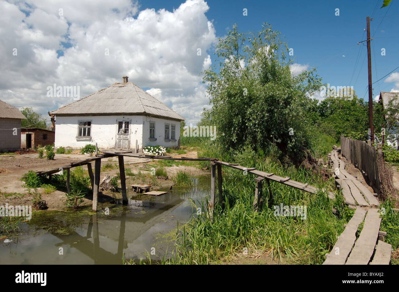 Vilkovo, città sull'acqua - 'l'Ucraino Venezia' Foto Stock