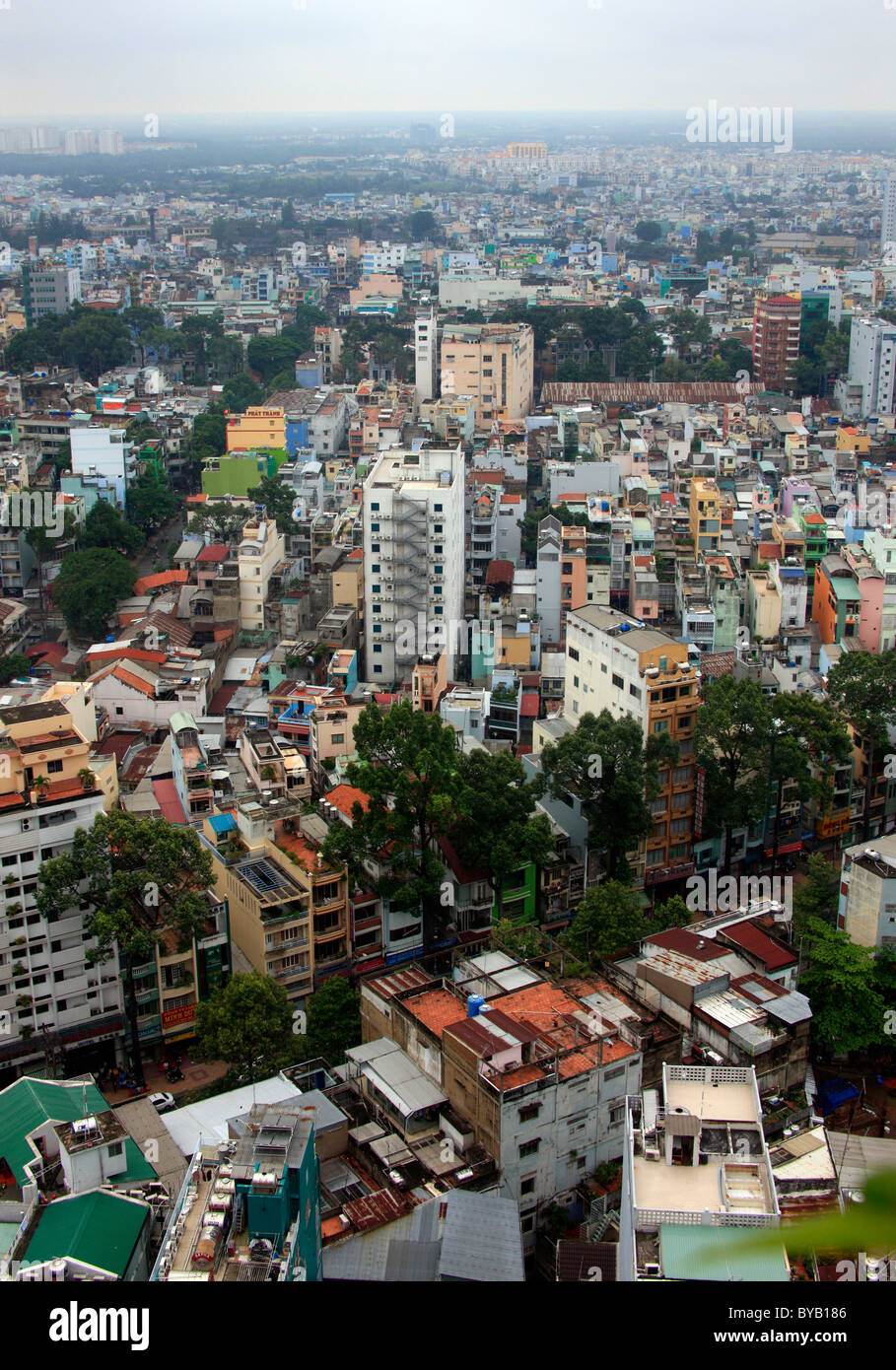 Vista di Ho Chi Minh City, a Saigon, Vietnam del Sud, il Vietnam Asia Foto Stock