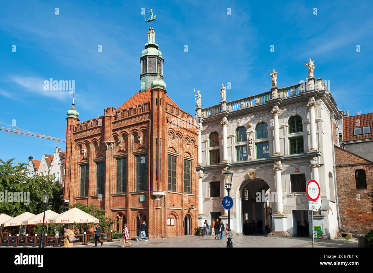 Golden Gate, Brama Zlota, Gdansk, Pomerania, Polonia, Europa Foto Stock