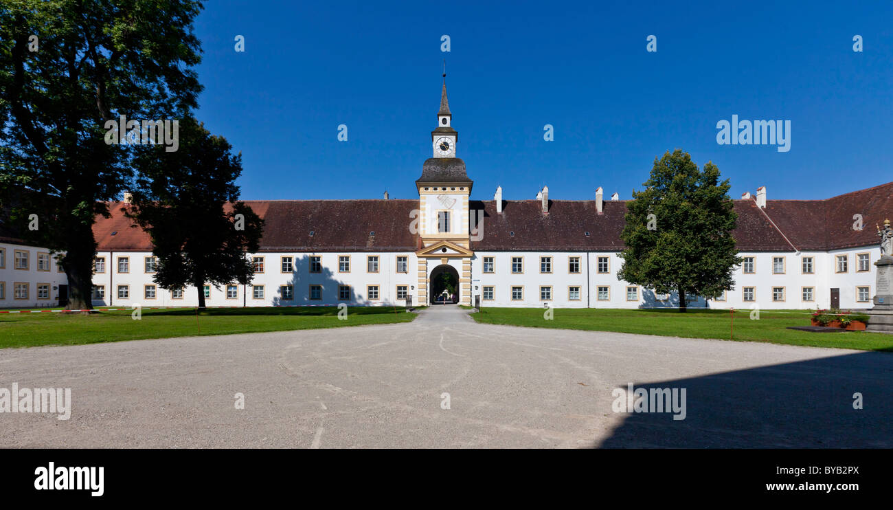 Cantiere Maximilianshof all'Altes Schloss Schleissheim castello con i giardini del castello, Oberschleissheim vicino a Monaco di Baviera, Baviera superiore Foto Stock