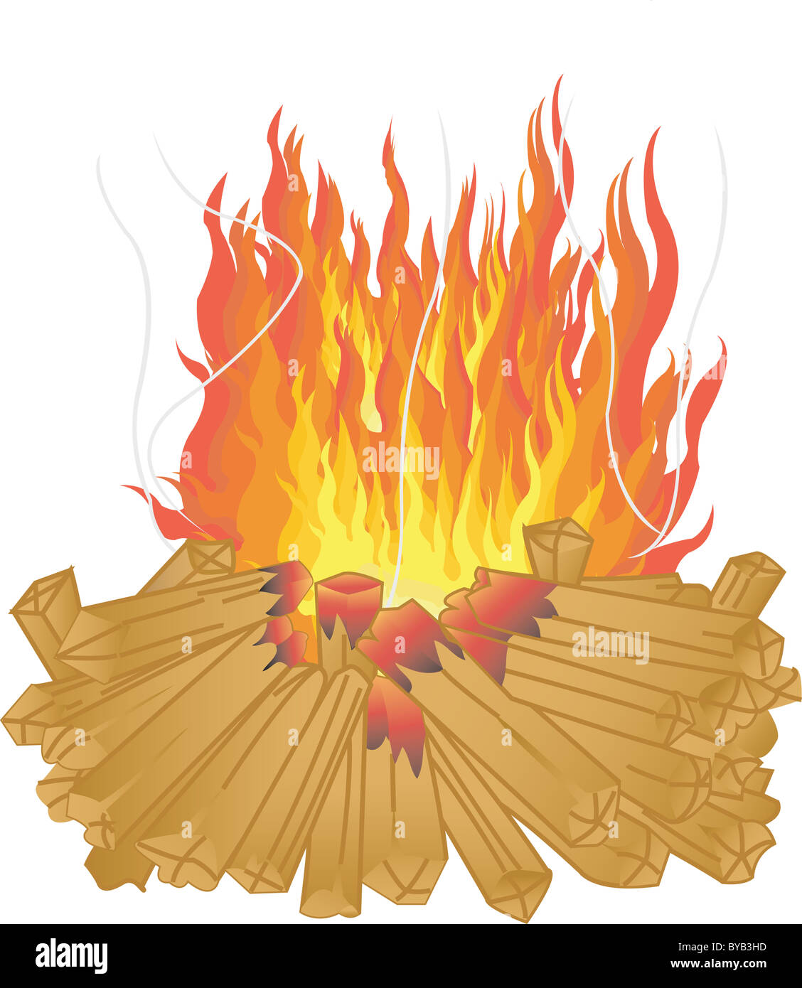 Un fuoco da campo Foto Stock