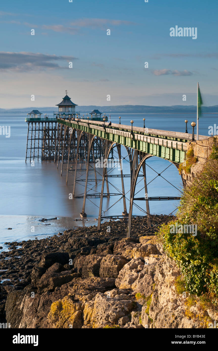 Grado 1 elencati molo vittoriano, Clevedon, North Somerset, Regno Unito Foto Stock