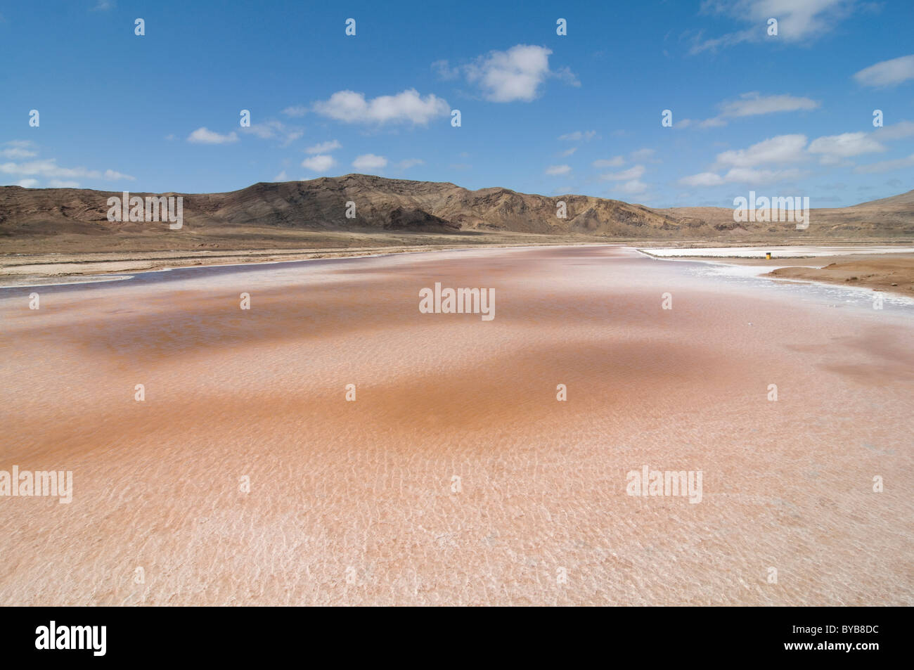 Salina con sale, Sal, Pedro Da Sal, Cabo Verde Capo Verde Foto Stock