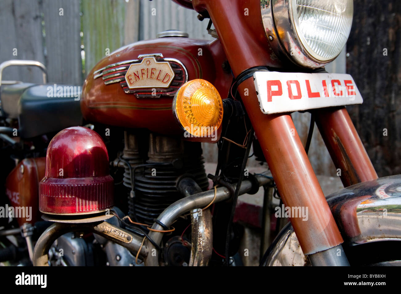 La polizia moto, Calcutta, India, Asia Foto Stock