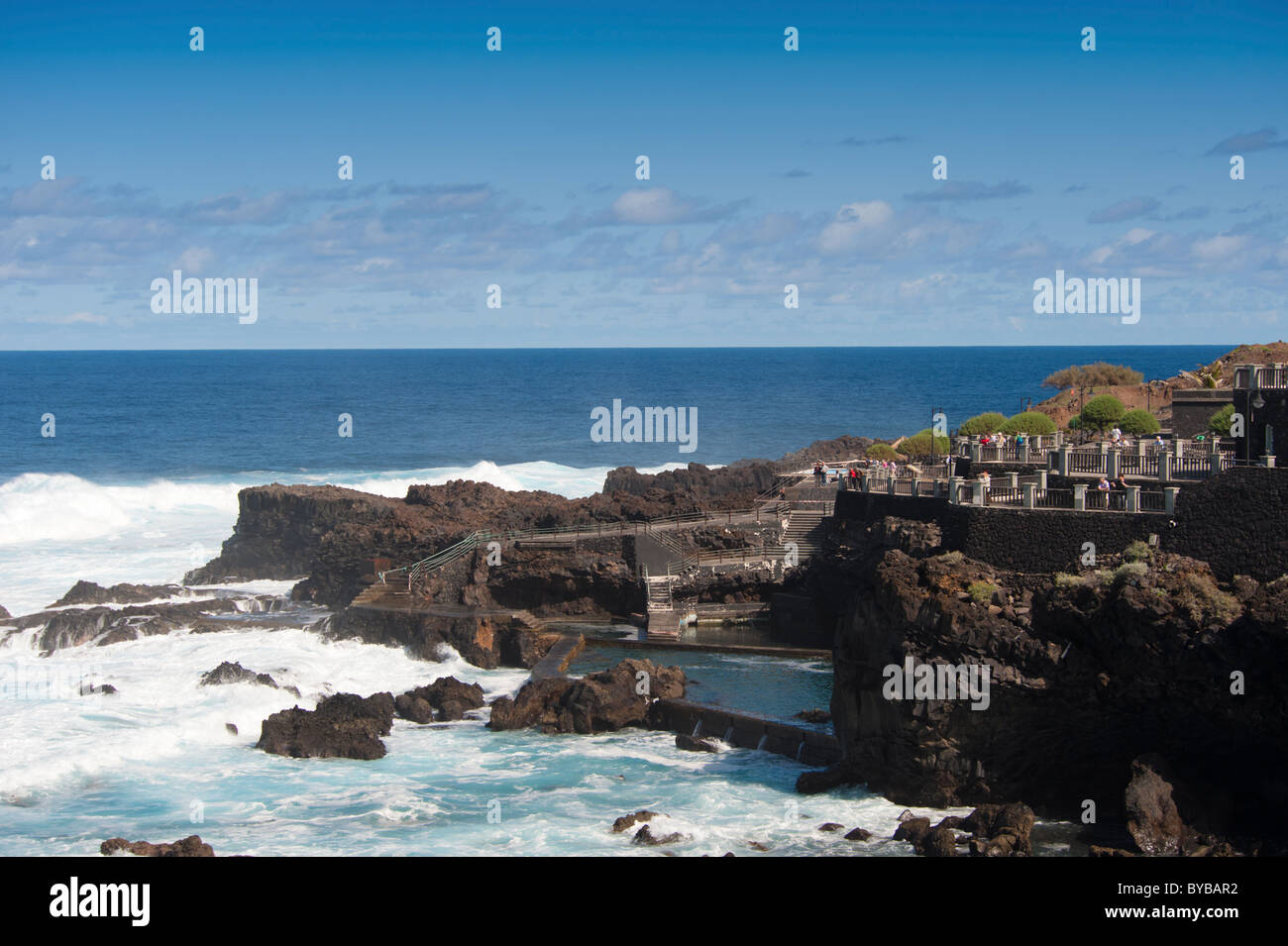 Piscina naturale a la Fajana, Barlevento, La Palma Isole Canarie Spagna Foto Stock