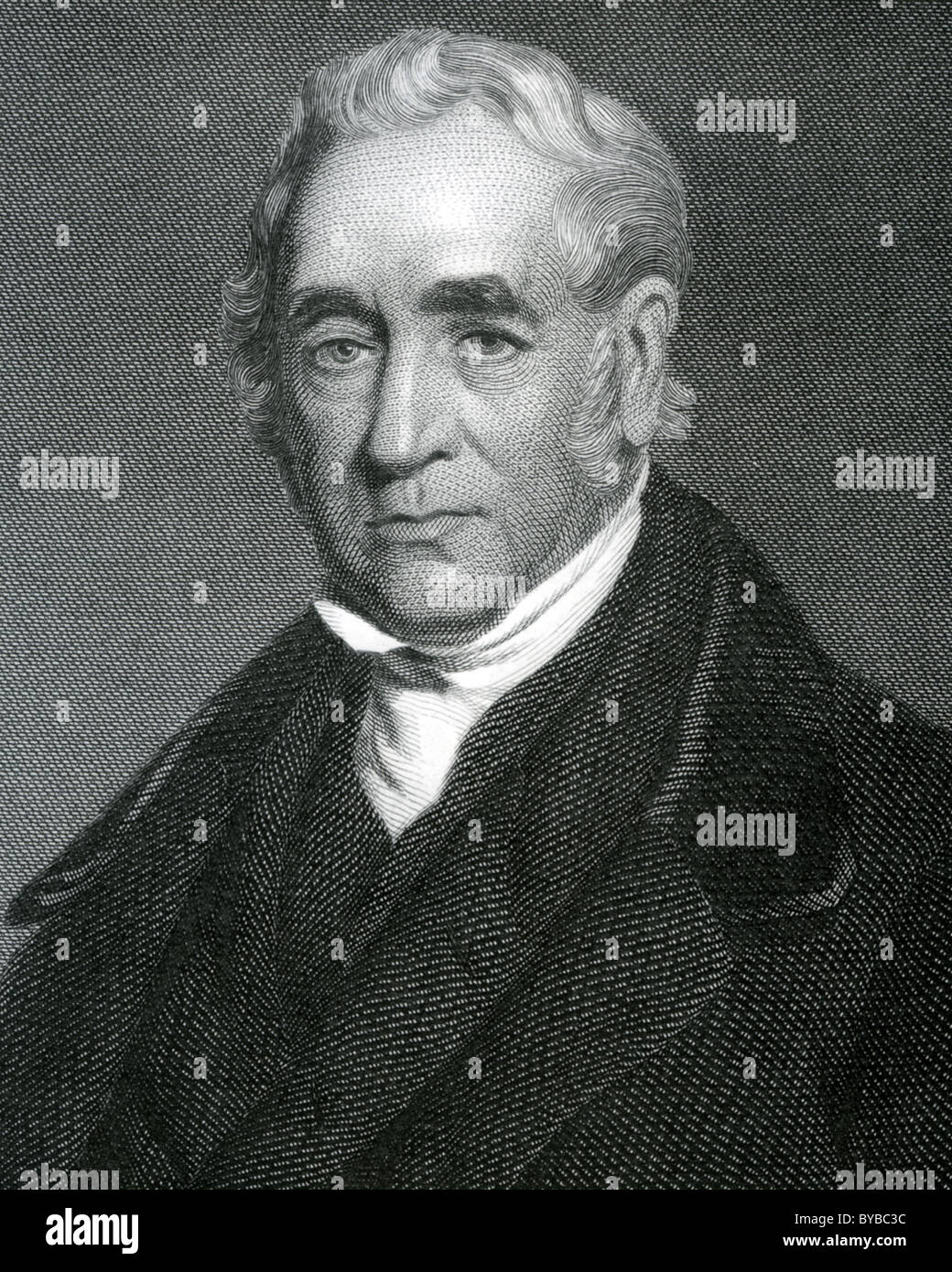 GEORGE Stephenson (1781-1848) inglese ingegnere ferroviario Foto Stock