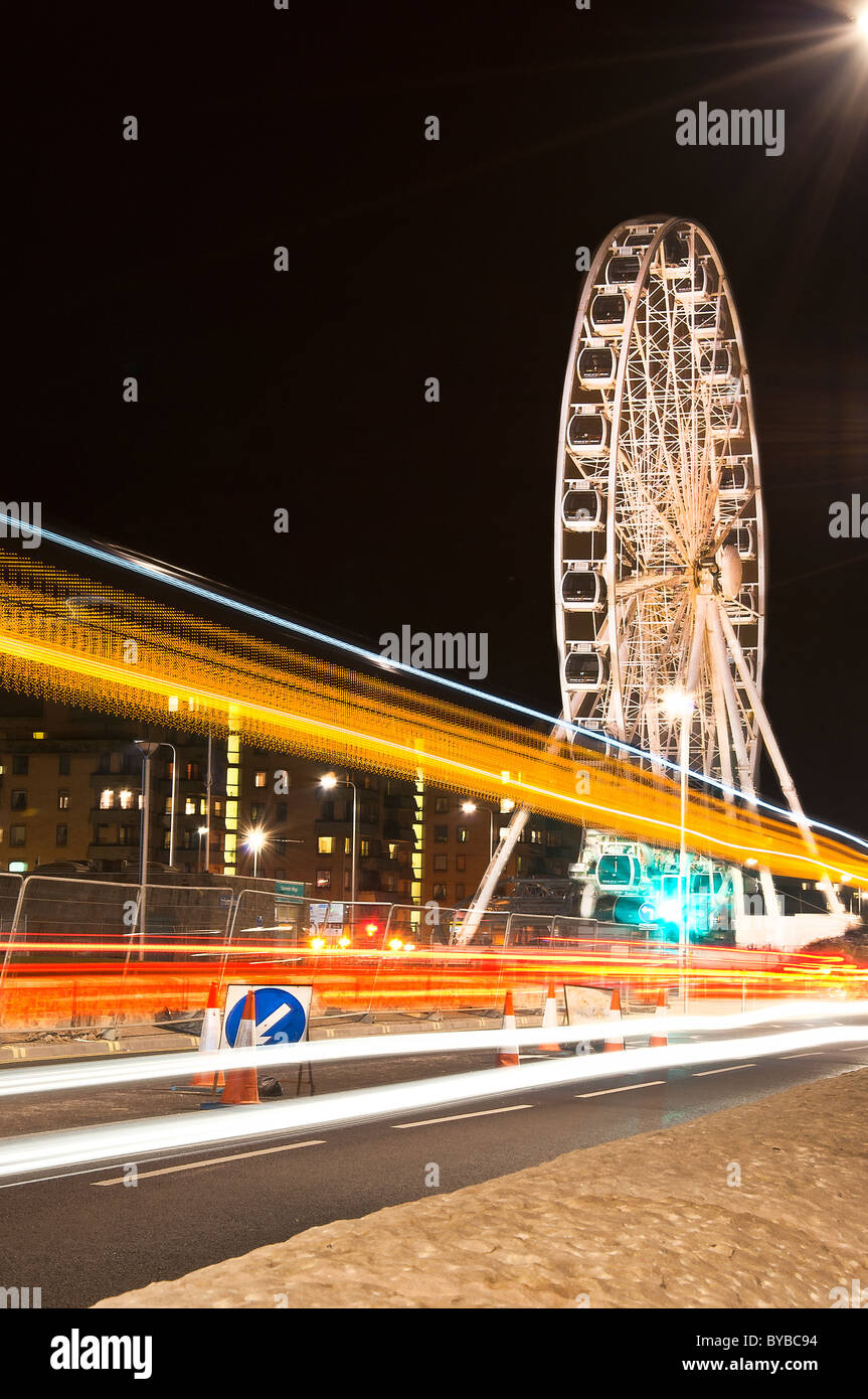 Semaforo sentieri weston supermare ruota di grandi opere stradali Foto Stock