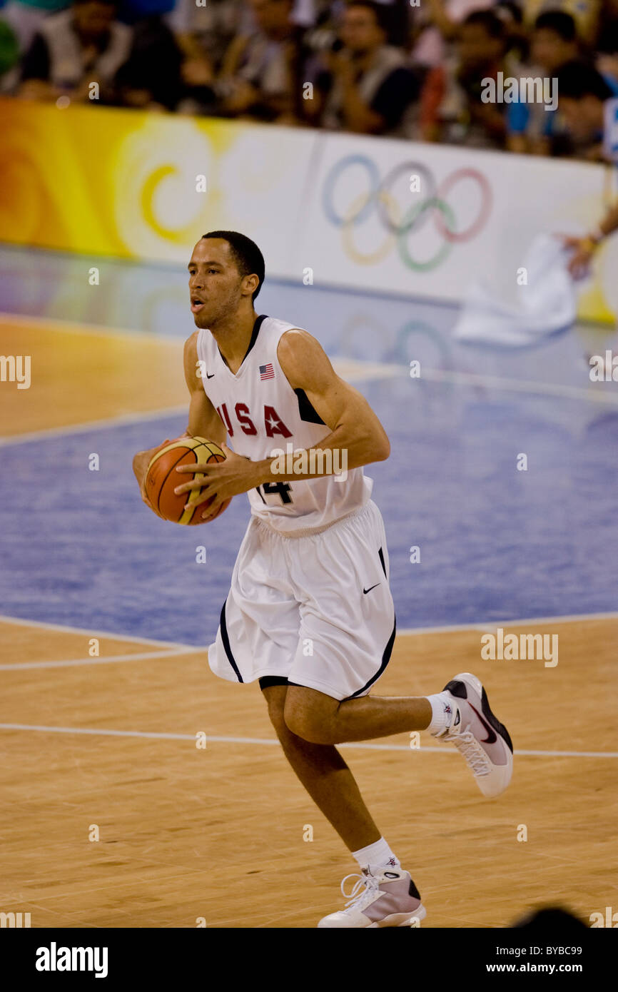 Tayshaun Prince (USA) USA-Cina di pallacanestro degli uomini di azione al 2008 Olimpiadi estive a Pechino, Cina Foto Stock