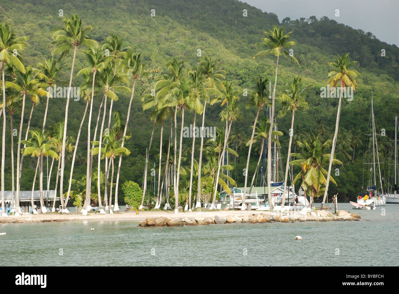 Baia di Marigot Foto Stock