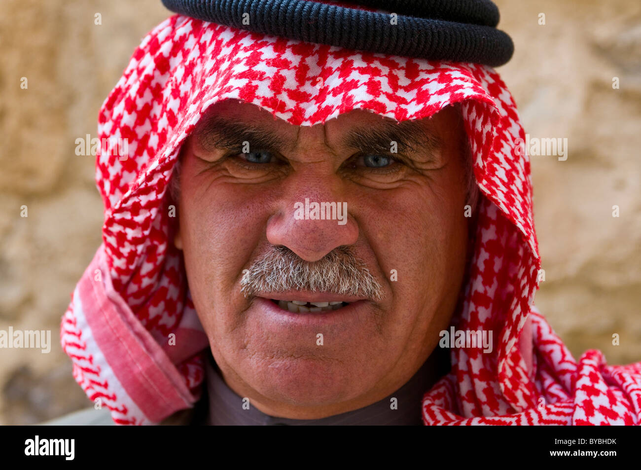 Ritratto di un uomo Giordani, Giordania, Medio Oriente Foto Stock