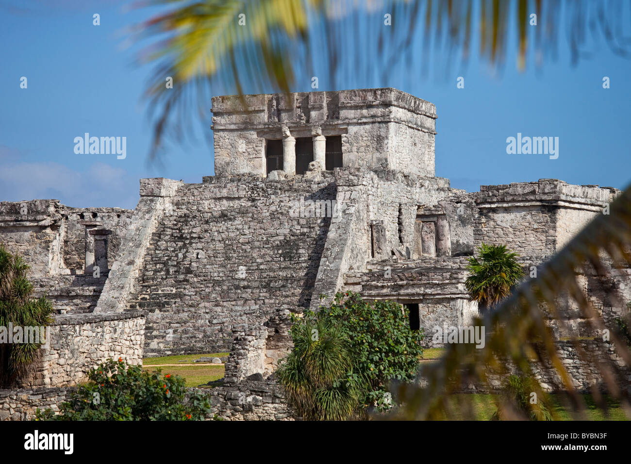 Tulum, rovine maya sulla penisola dello Yucatan, Messico Foto Stock