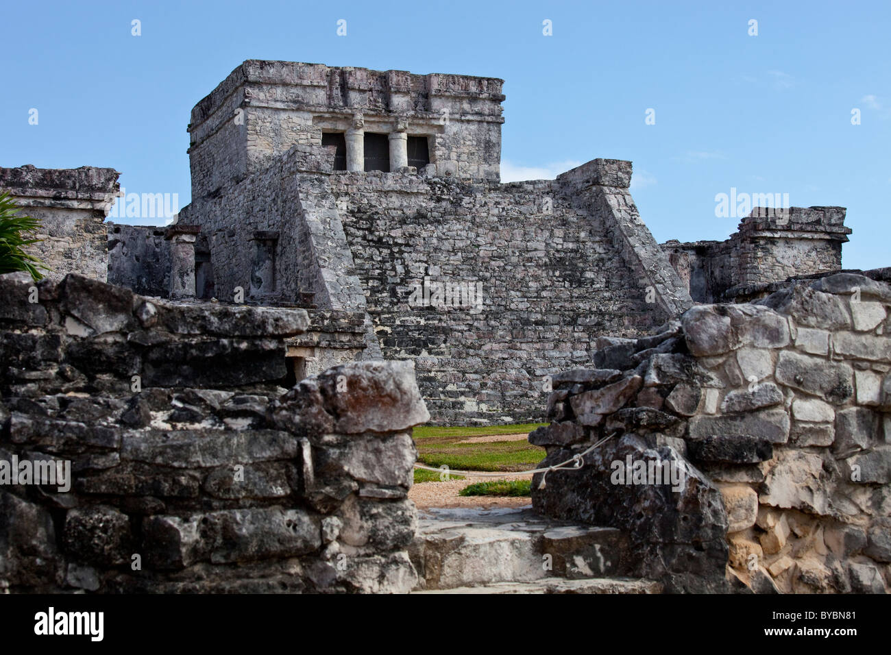 Tulum, rovine maya sulla penisola dello Yucatan, Messico Foto Stock