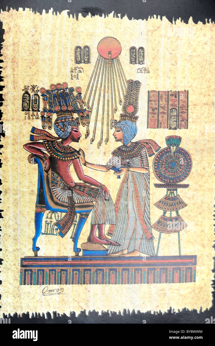 Il papiro che mostra la scena del Libro dei Morti Foto Stock