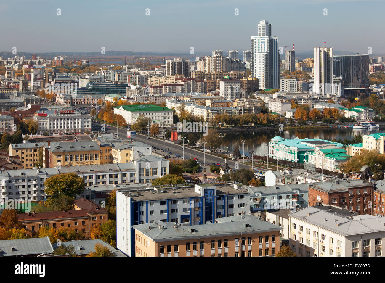 Ekaterinburg - centrale la parte storica della città, Urali, Russia Foto Stock