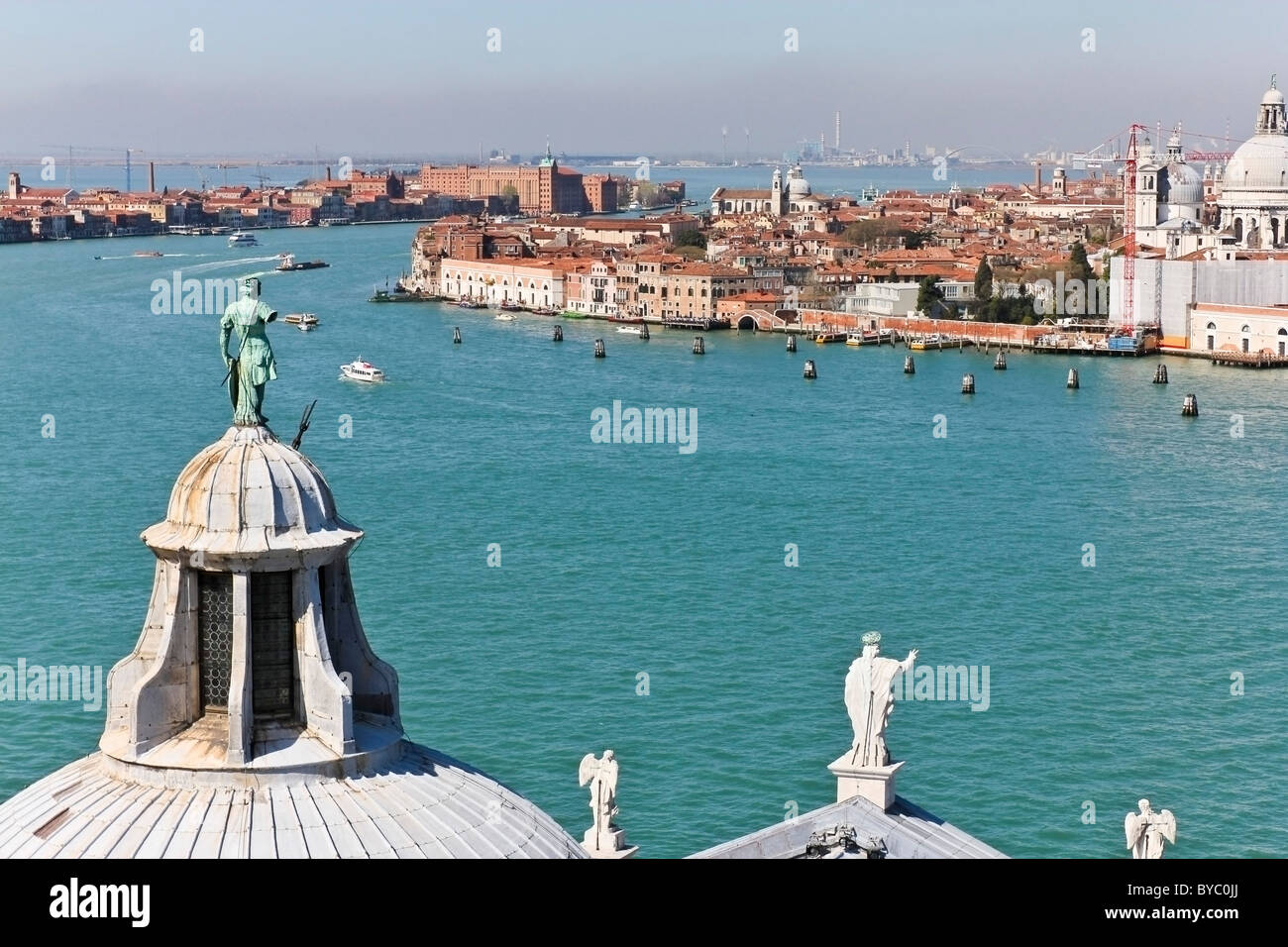 Laguna Veneta dal campanile di San Giorgio Maggiore Foto Stock