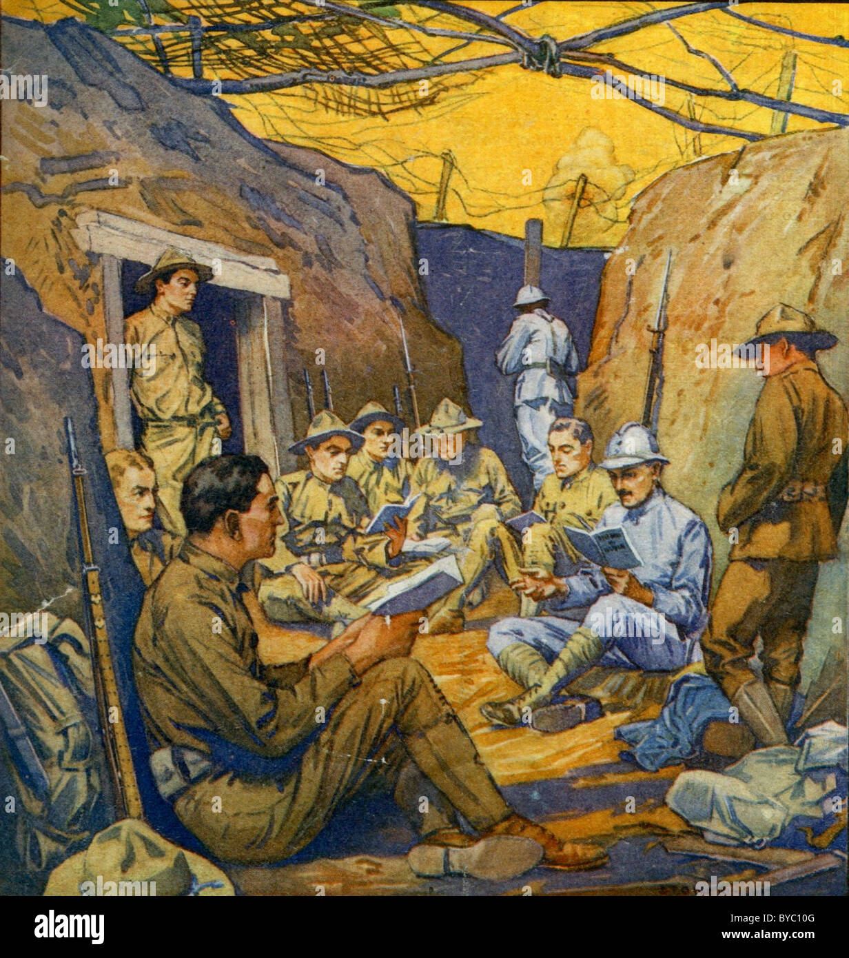 'Studying francese in trincee." coprono il Literary Digest, 20 Ottobre 1917 Foto Stock 'Studying francese in trincee." coprono il Literary Digest, 20 Ottobre 1917 Foto Stock