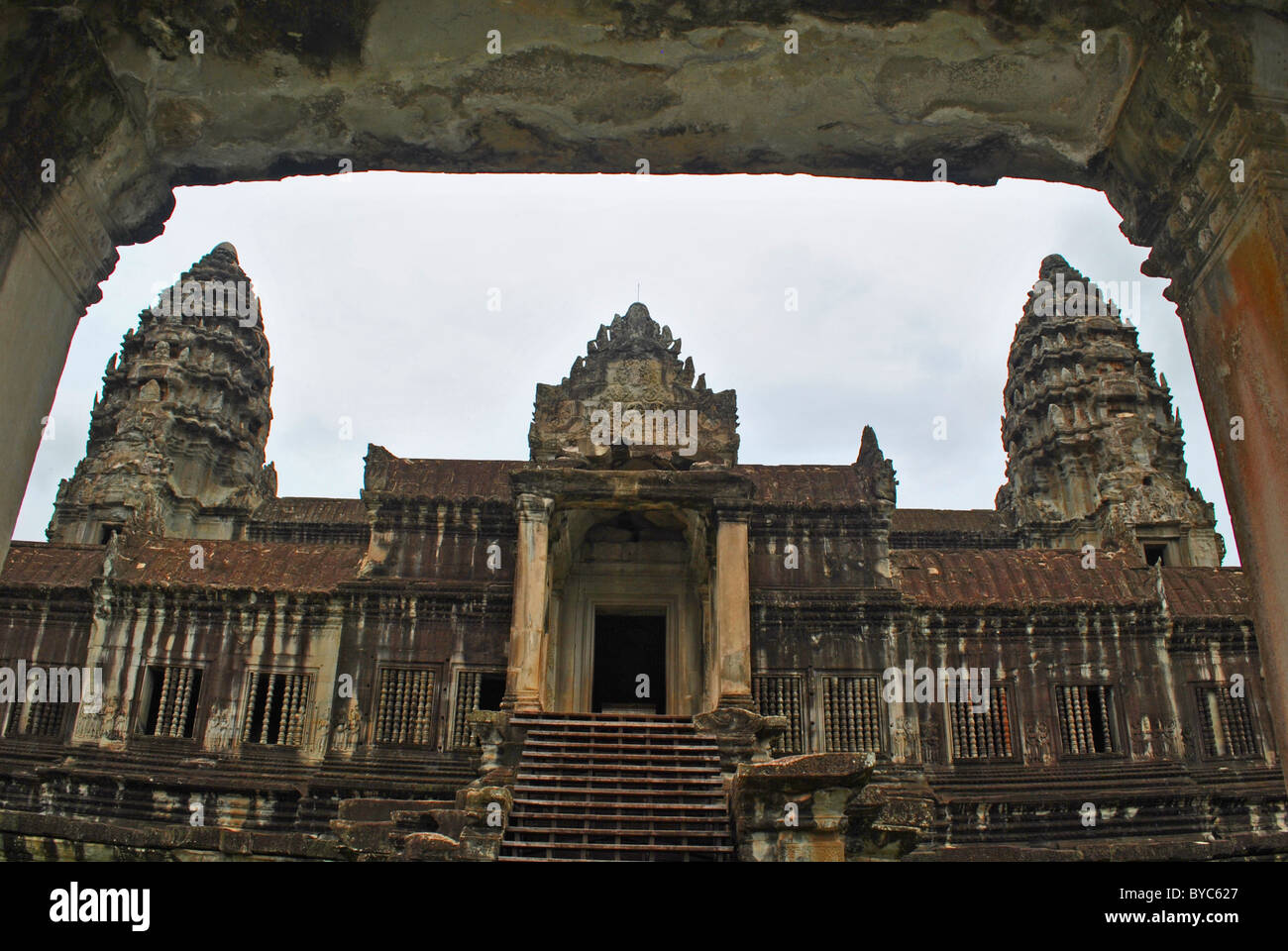 Entrata posteriore di Angkor Wat, Cambogia Foto Stock