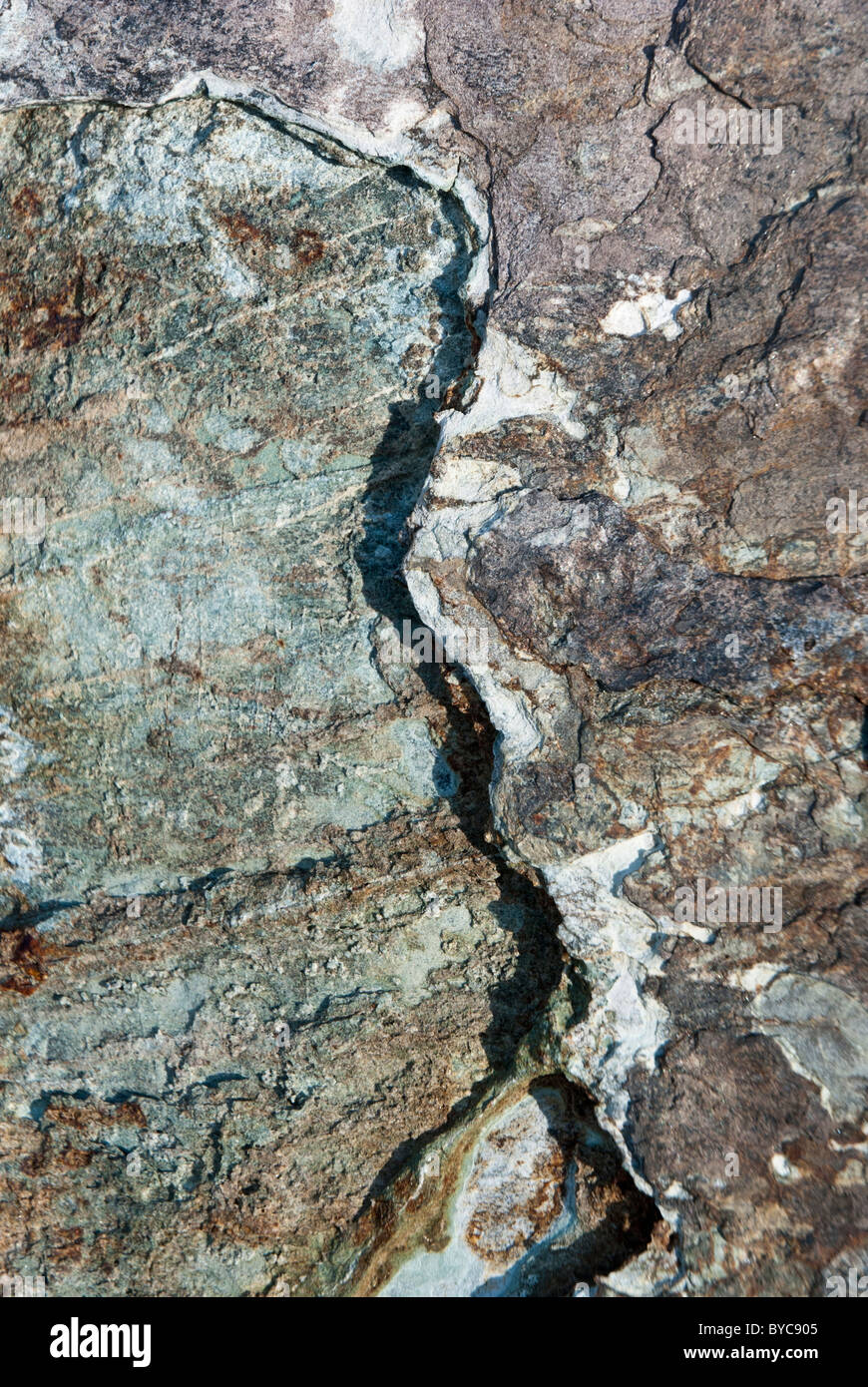 Vista ingrandita della geologia rocce Foto Stock